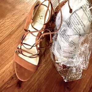 Suede String Up Sandle